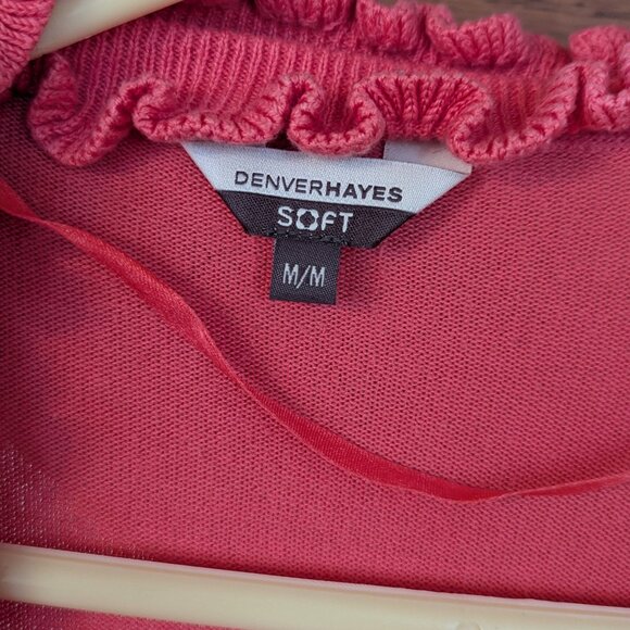 Denver Hayes Pink ruffle cardigan - Picture 3 of 3